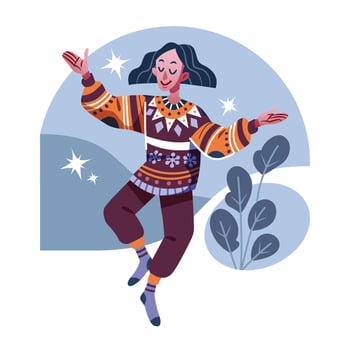 A Man Wearing Ugly Sweaters vector