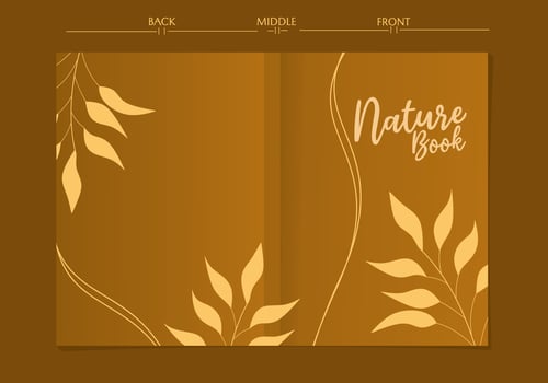 elegant and modern cover design set. natural background.eco design for flyer, poster, brochure, magazine cover template,annual,books vector