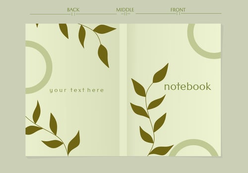 elegant and modern cover design set. natural background.eco design for flyer, poster, brochure, magazine cover template,annual,books vector