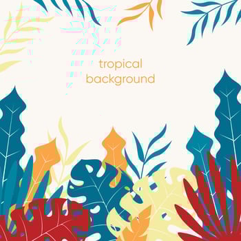 tropical background template vector