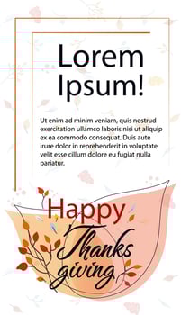 Thanksgiving day greeting card vector illustration with autumn leaves
