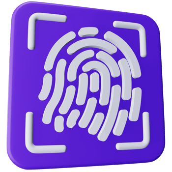 Biometric 3d rendering isometric icon. png