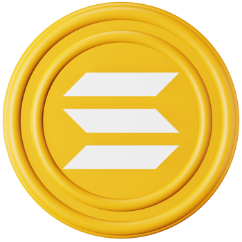 Solana SOL 3d rendering isometric icon. png
