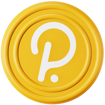 Polkadot DOT 3d rendering isometric icon. png