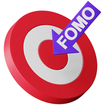 Fomo target 3d rendering isometric icon. png
