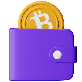 Bitcoin wallet 3d rendering isometric icon. png