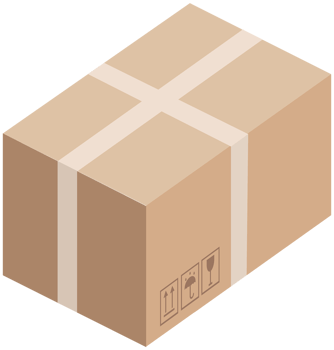 Cardboard Box Brown png