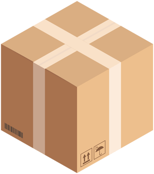 Cube Cardboard Box png