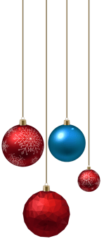 Blue and Red Christmas Ball png