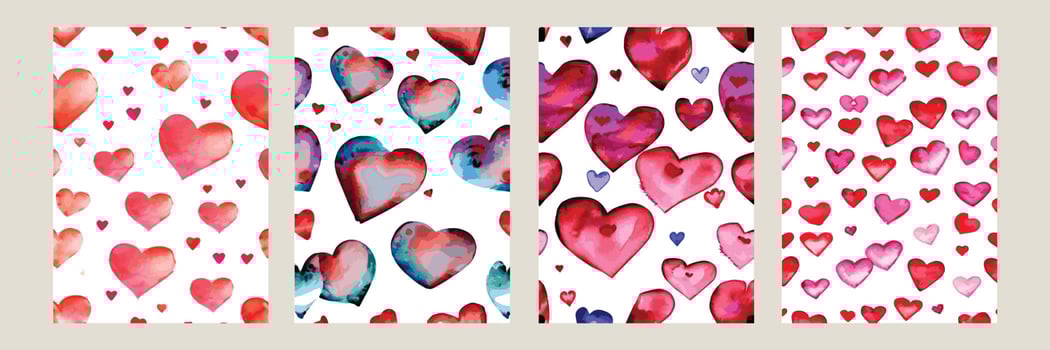 Heart pattern, vector seamless background. Can be used for wedding invitation, card for Valentine's Day or card about love.