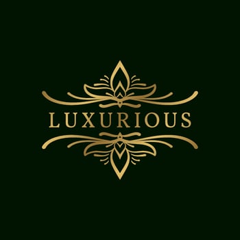 golden luxurious crest vector logo design