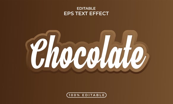colorful Chocolate editable text effect concept vector