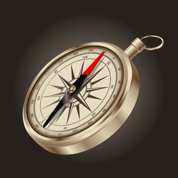 Vintage vector compass