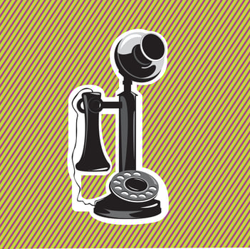 Retro phone - vector