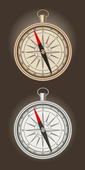 Vintage vector compass