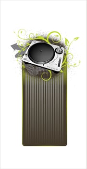 Dj turntable - vector
