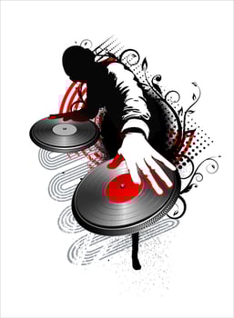Dj mix - vector