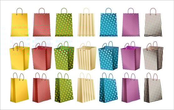 vector shopping bags