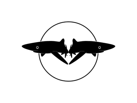 Shark Silhouette for Logo, Pictogram, Website, Art Illustration, Infographic, or Graphic Design Element. Vector Illustration