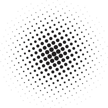 Geometric dotted circle halftone shape vector