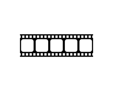 Silhouette of the Film Stripes for Art Illustration, Movie Poster, Apps, Website, Pictogram or Graphic Design Element. Vector Illustration