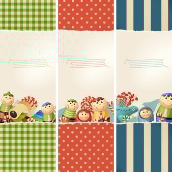 Toys, candy and childhood memories - background vector