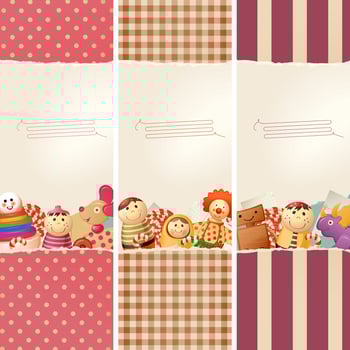 Toys, candy and childhood memories - background vector