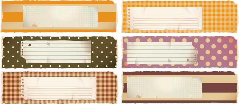 Decorative paper banner vector