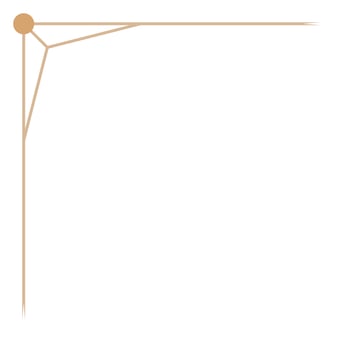 Minimal Star Corner Border Vector Illustration