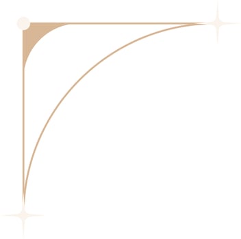 Minimal Star Corner Border Vector Illustration
