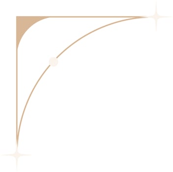 Minimal Star Corner Border Vector Illustration