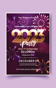 Live Streaming New Year Party Poster vector