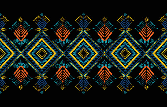 Geometric ethnic Oriental pattern.Dark tone western, aztec, tribal traditional. seamless pattern. fabric, tile, background, carpet, wallpaper, clothing, sarong,wrapping, Batik, fabric,Vector pattern. vector