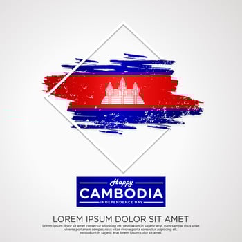 Cambodia Independence day greeting card Template. vector
