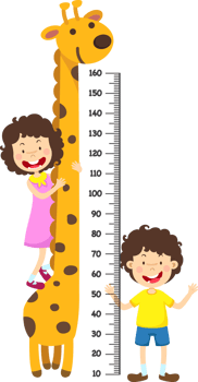 Meter wall giraffe with girl png