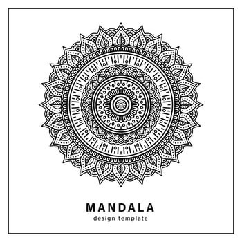 Ethnic Mandala Round Ornament Pattern For Art Decoration, Cards, Book Cover, Logos, Elements vector