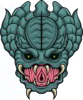 Vector illustration of alien head