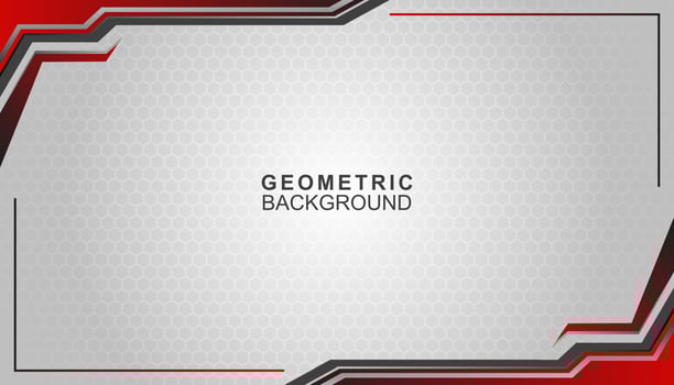 Red, white and black colors futuristic geometric style background banner background design vector