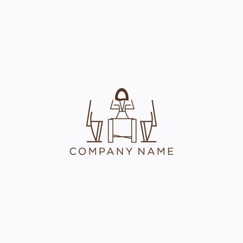 Furniture logo icon design template flat vector