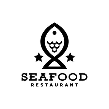 illustration of a simple fish. good for seafood restaurant logo or any business related to fish. vector