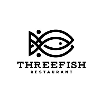 illustration of three fish. good for seafood restaurant logo or any business related to fish. vector