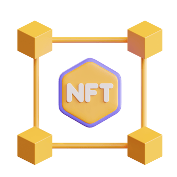 Nft Blockchain 3d Illustration png