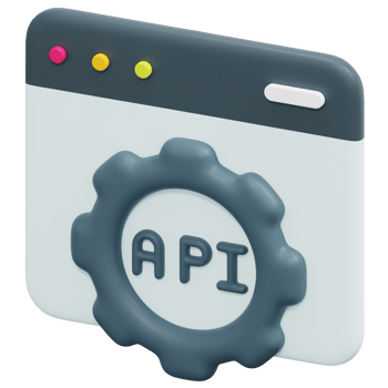 api 3d render icon illustration png
