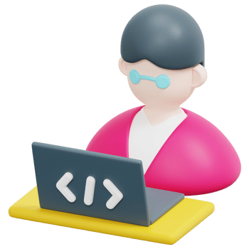 developer 3d render icon illustration png
