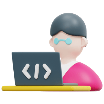 developer 3d render icon illustration png