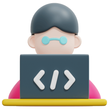developer 3d render icon illustration png