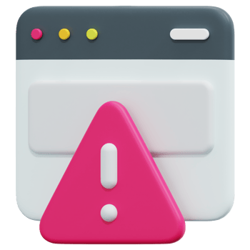 error 3d render icon illustration png