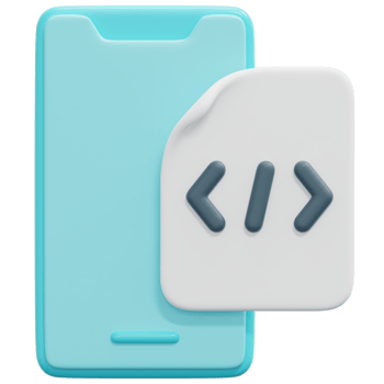 mobile 3d render icon illustration png