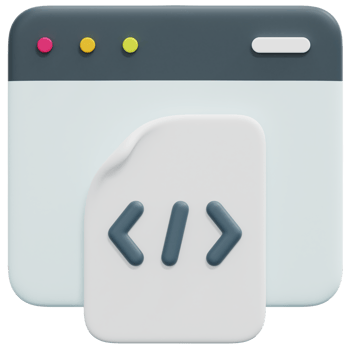 web 3d render icon illustration png