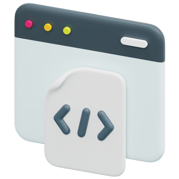 web 3d render icon illustration png